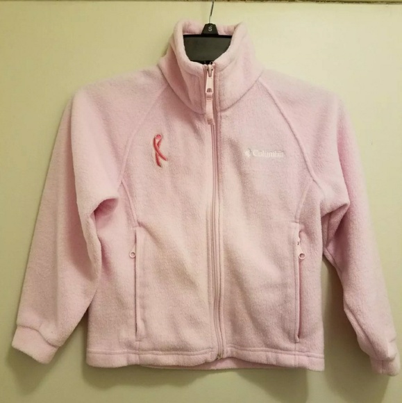 columbia pink fleece jacket breast cancer